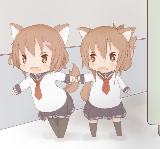 inazuma and ikazuchi (kantai collection) drawn by roripedon