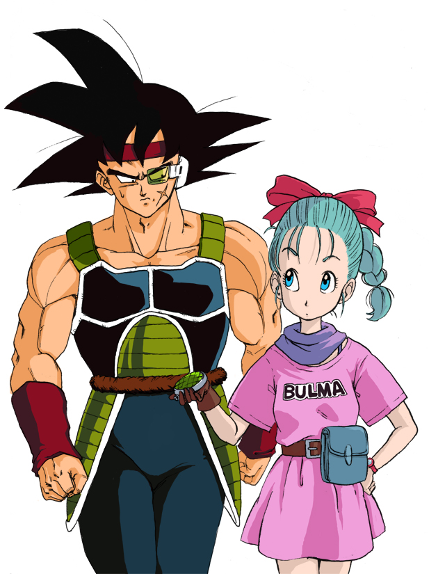 bulma and bardock (dragon ball and 1 more) drawn by mcenroe