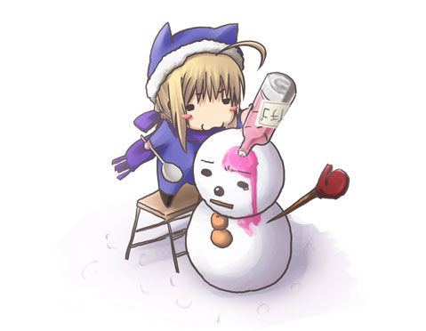 artoria pendragon and saber (fate and 2 more) drawn by satomi_(black_scarecrow)