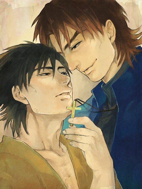 kotomine kirei and emiya kiritsugu (fate and 1 more) drawn by jonas666