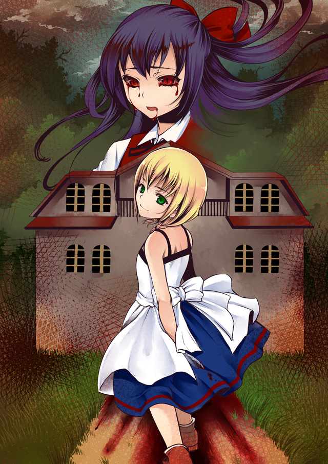 viola and ellen (majo no ie) drawn by like_nebel