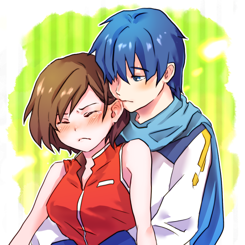 kaito and meiko (vocaloid) drawn by kitaguchi
