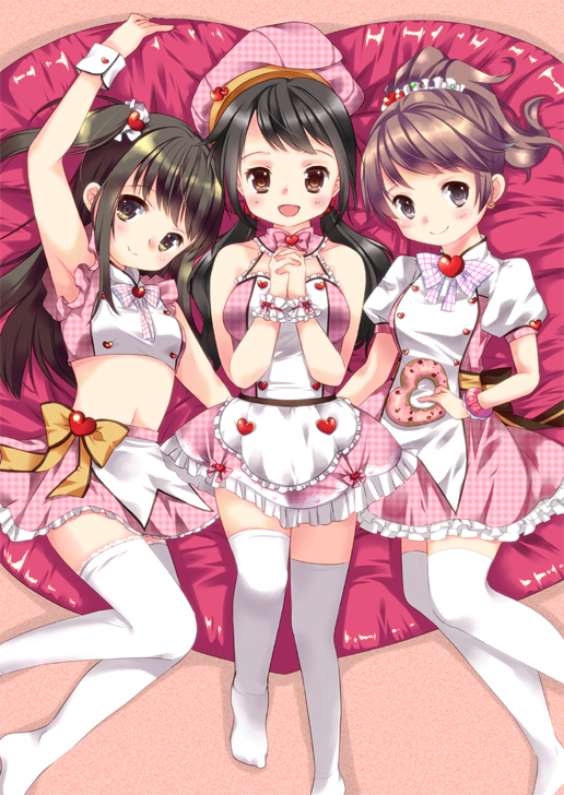mizumoto yukari, nakano yuka, and shiina noriko (idolmaster and 1 more) drawn by nasunoko