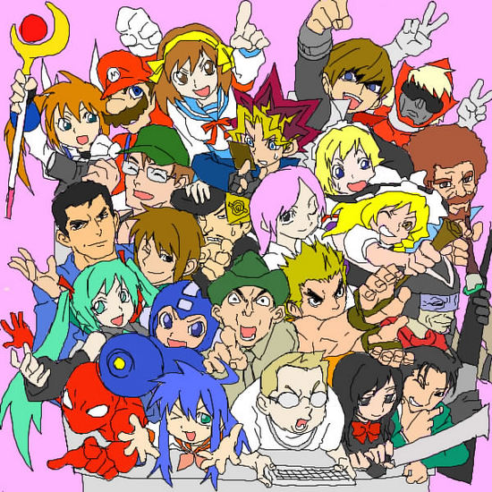 hatsune miku, kirisame marisa, alice margatroid, suzumiya haruhi, takamachi nanoha, and 18 more (touhou and 20 more)
