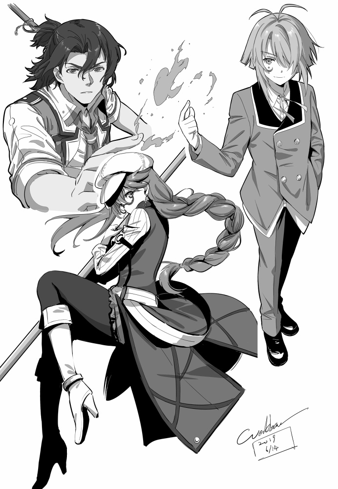 emma millstein, gaius worzel, and campanella (eiyuu densetsu and 3 more) drawn by werkbau