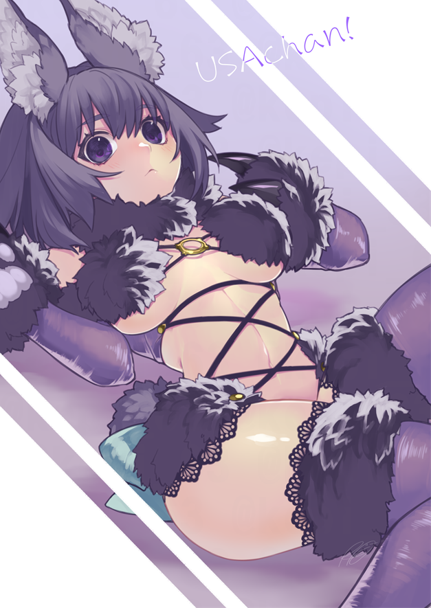 mash kyrielight and usachan (original and 2 more) drawn by rkp