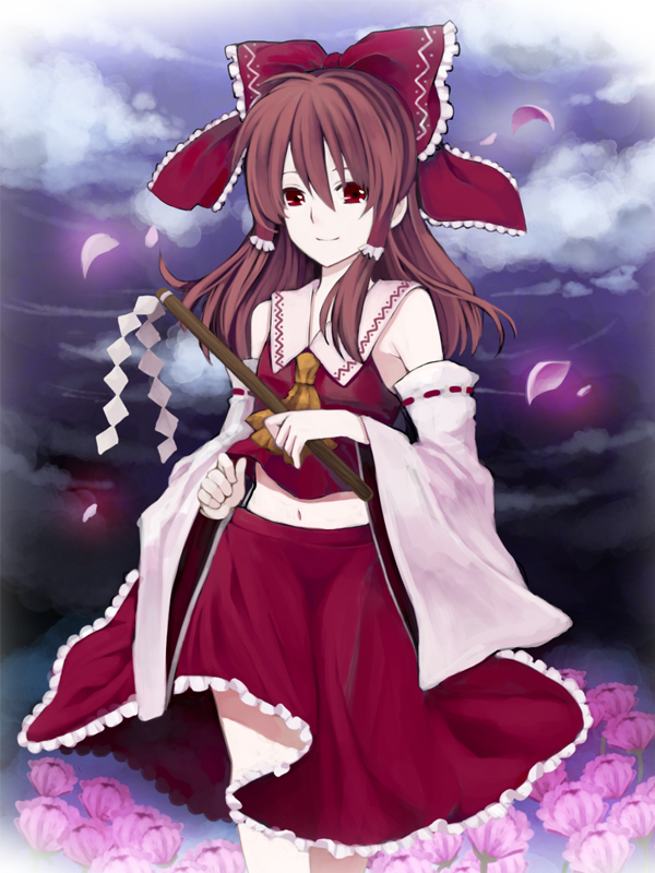 hakurei reimu (touhou) drawn by yuunagi_(x_aym_x)