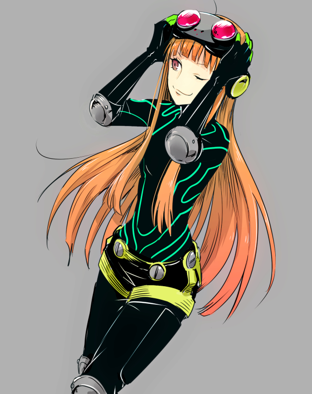sakura futaba and oracle (persona and 1 more) drawn by shiweru