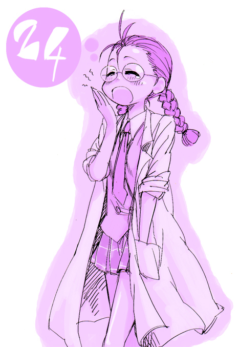 hakase satomi (mahou sensei negima!) drawn by mikami_komata