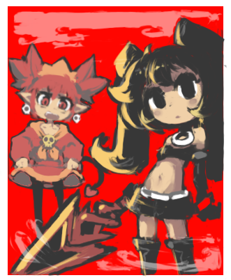 etna and ashley (disgaea and 1 more) drawn by inawon