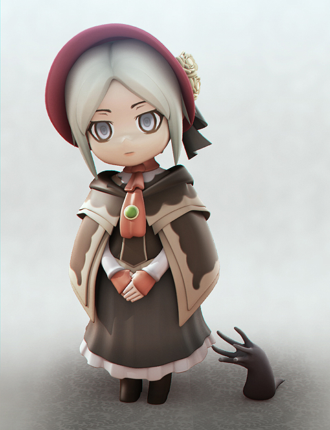 hunter and plain doll (bloodborne) drawn by gray_bear