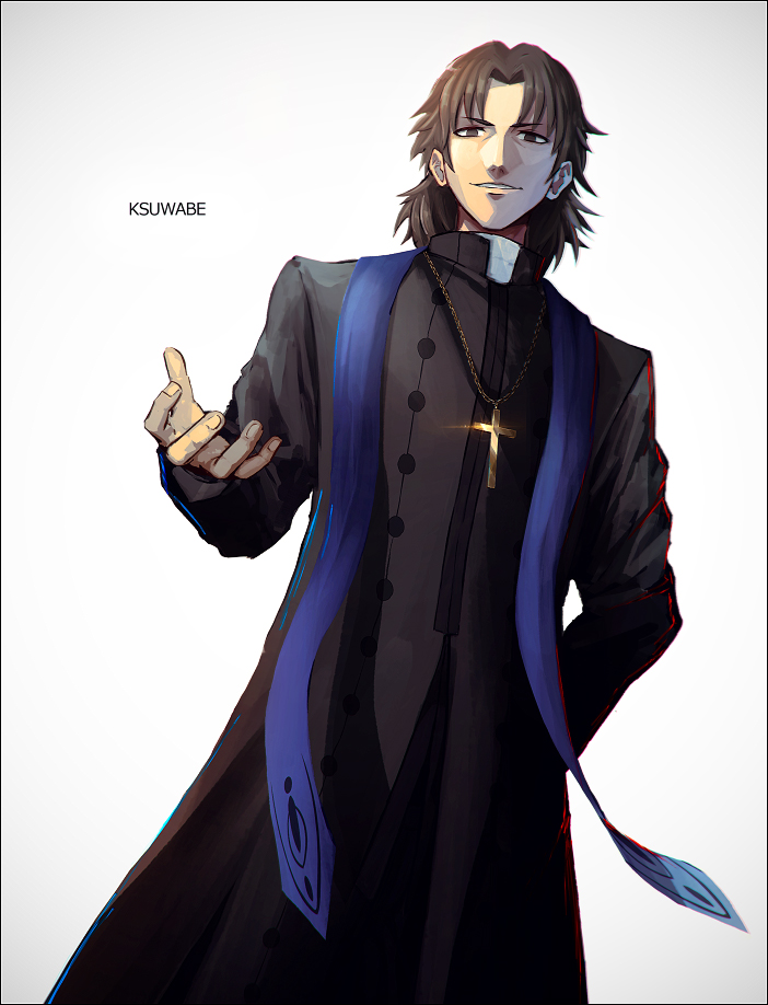 kotomine kirei and grigori rasputin (fate and 1 more) drawn by k-suwabe