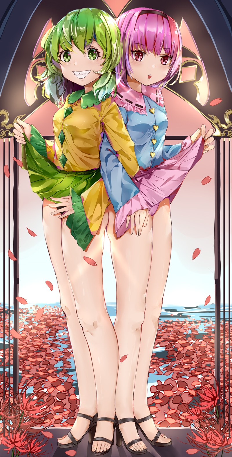 komeiji koishi and komeiji satori (touhou) drawn by denpajin-ryuushi