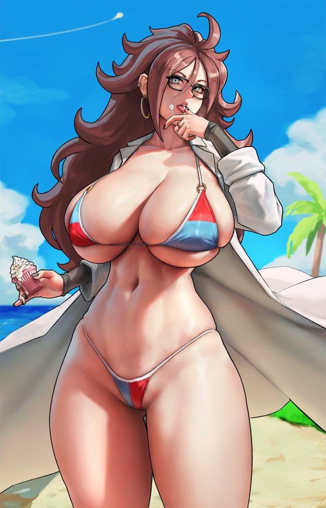 android 21 (dragon ball and 1 more) drawn by eu03