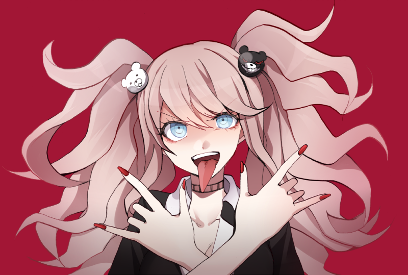 enoshima junko (danganronpa and 1 more) drawn by tomari_(veryberry00)
