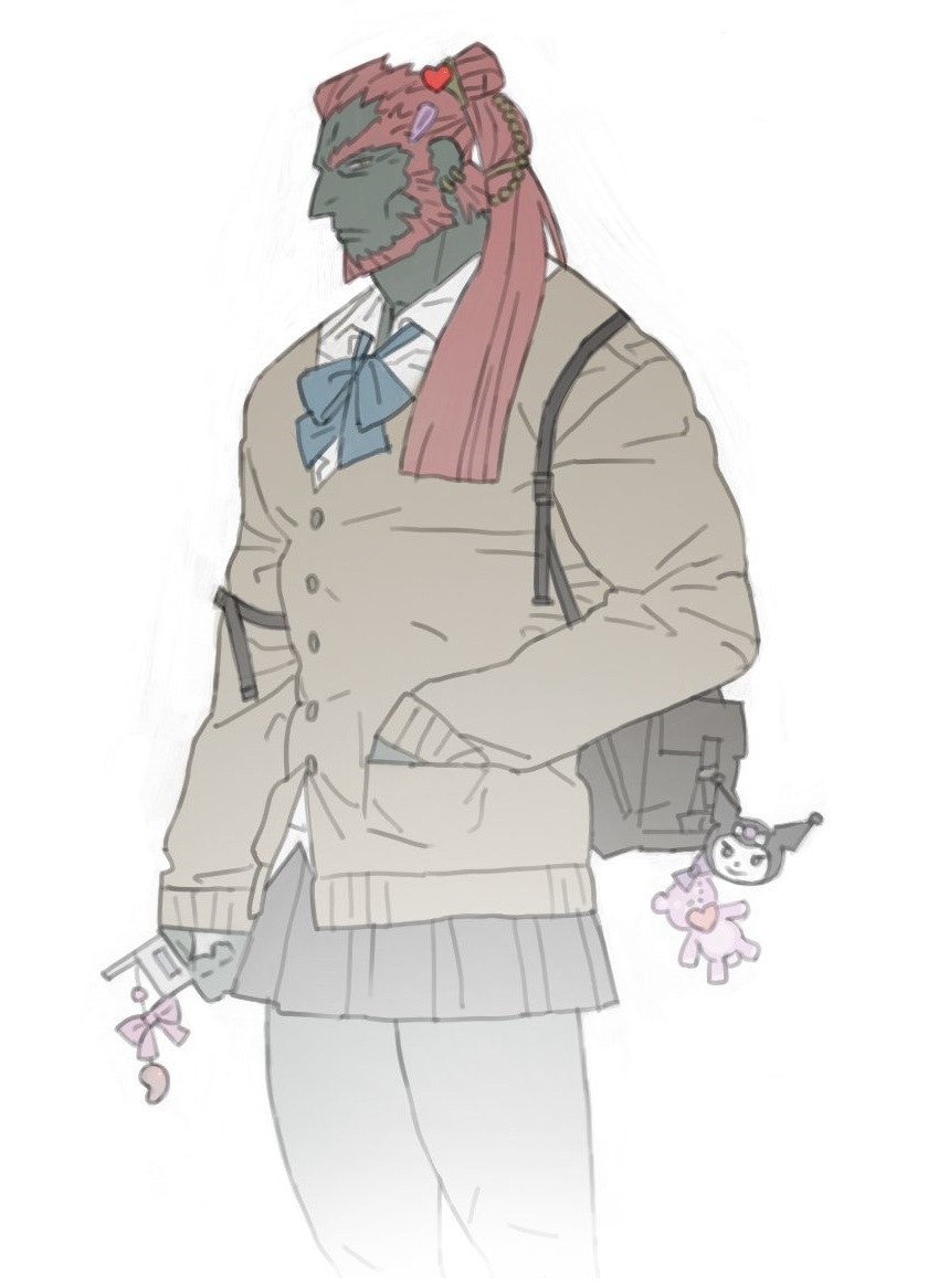 ganondorf and kuromi (the legend of zelda and 2 more) drawn by 53t3th