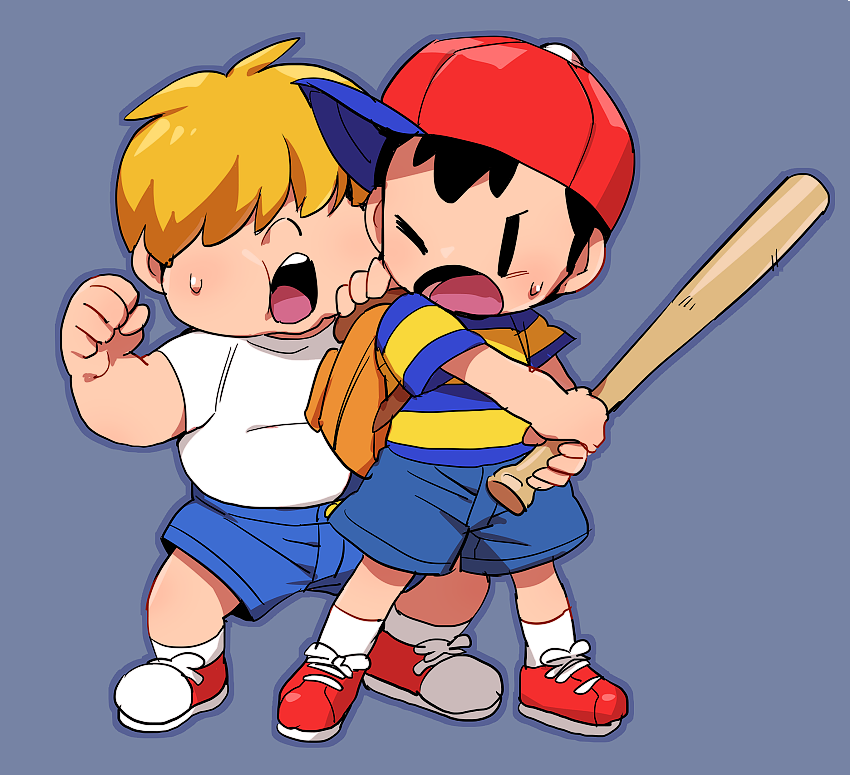 ness and porky minch (mother and 1 more) drawn by suno_(imydream)