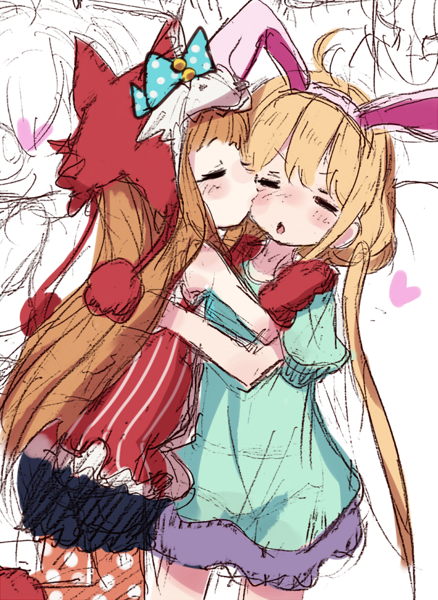 futaba anzu and ichihara nina (idolmaster and 1 more) drawn by kingin