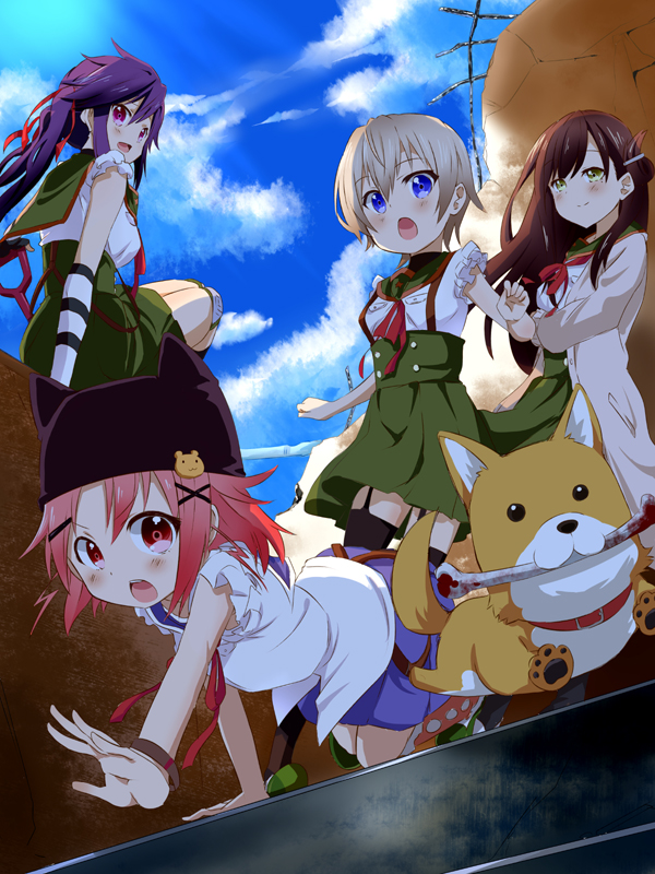 ebisuzawa kurumi, takeya yuki, wakasa yuuri, naoki miki, and taroumaru (gakkou gurashi!) drawn by hijiri_tsukasa_(hijiri-tukasa)