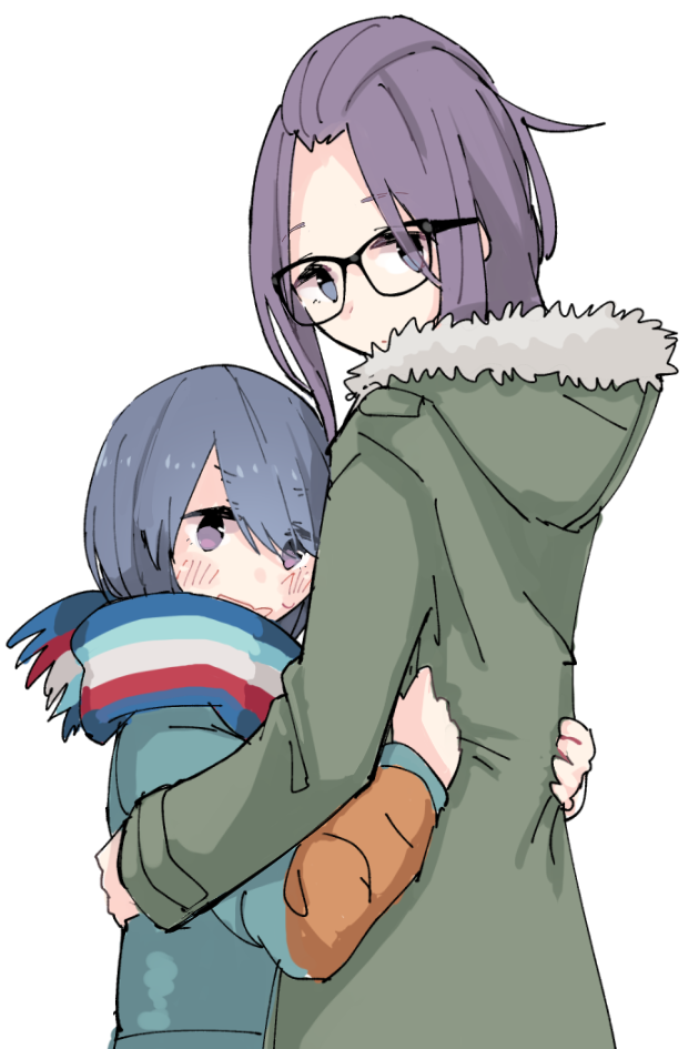 shima rin and kagamihara sakura (yurucamp) drawn by shiroshi_(denpa_eshidan)