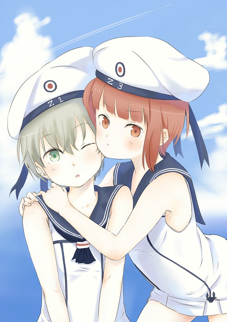 z1 leberecht maass and z3 max schultz (kantai collection) drawn by shimesaba_(simesabaikka)