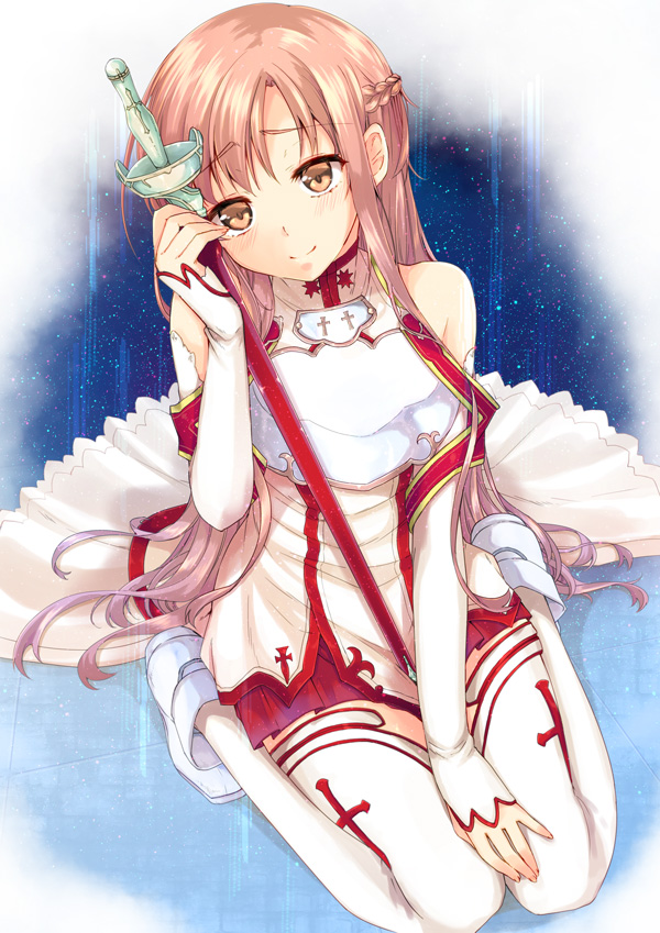 asuna (sword art online) drawn by yu_yu