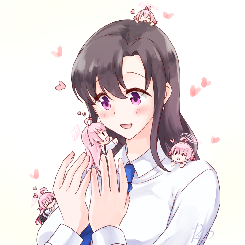 sensei, hoshino, and female sensei (blue archive) drawn by rarasa_(rarasa)