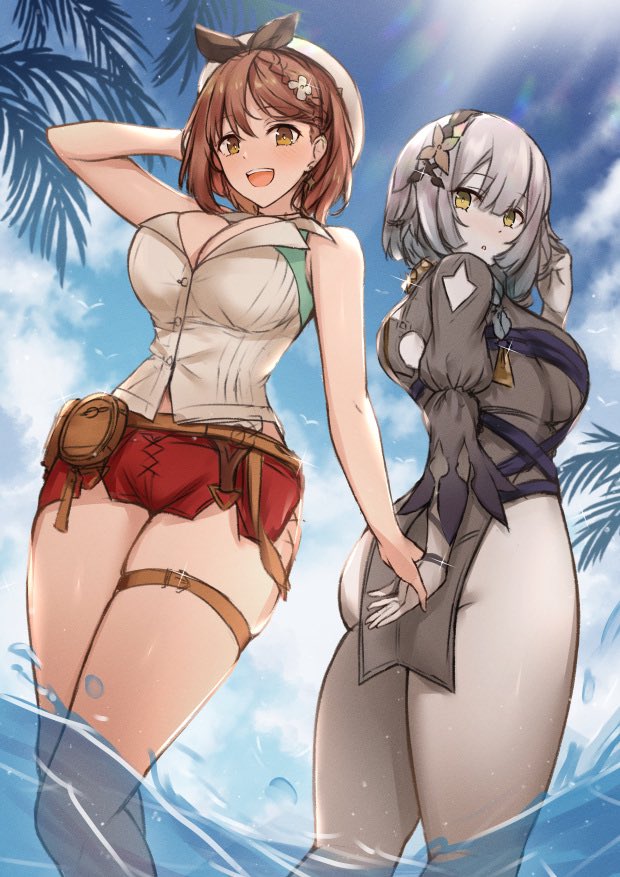 reisalin stout and serri glaus (atelier and 2 more) drawn by kannko_bokujou