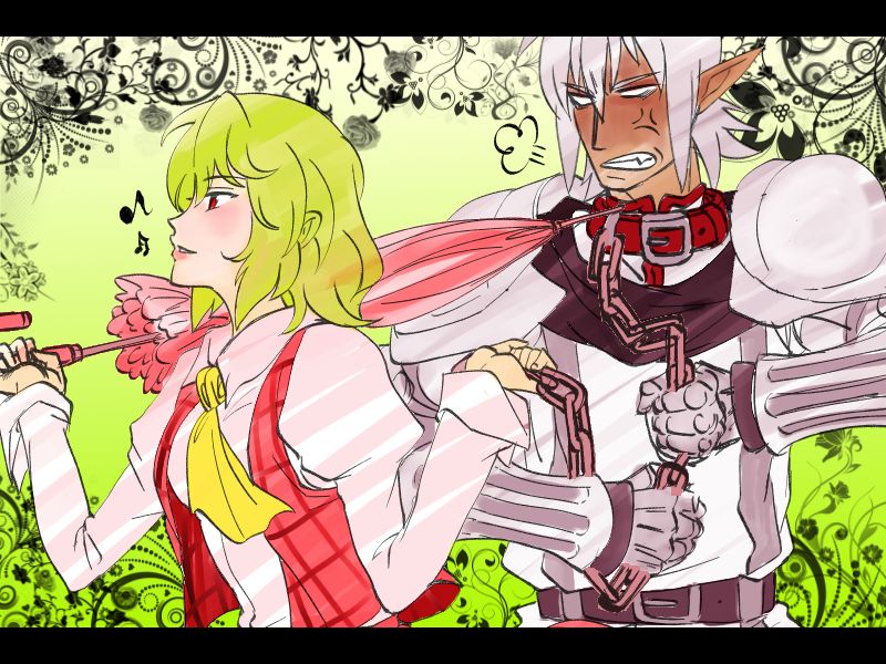kazami yuuka and buront (touhou and 3 more) drawn by maruman