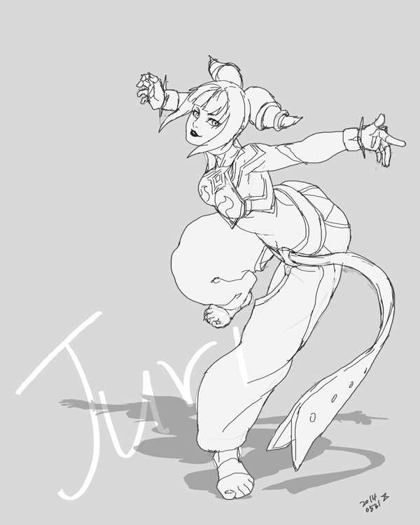 han juri (street fighter and 1 more) drawn by zodi