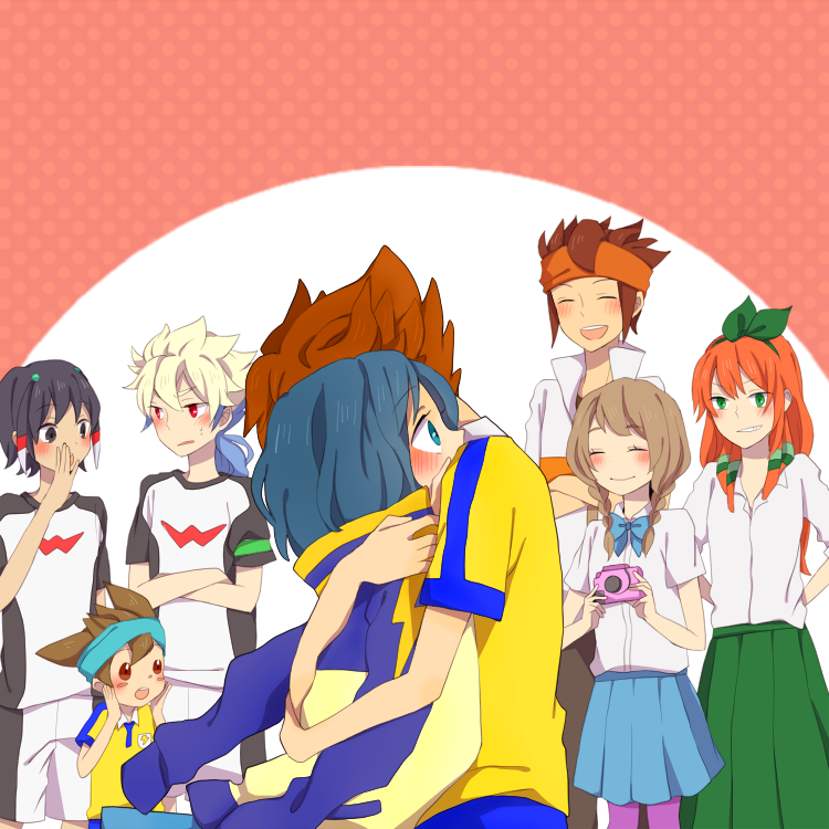 matsukaze tenma, endou mamoru, hakuryuu, shuu, sorano aoi, and 1 more (inazuma eleven and 1 more) drawn by zubora106