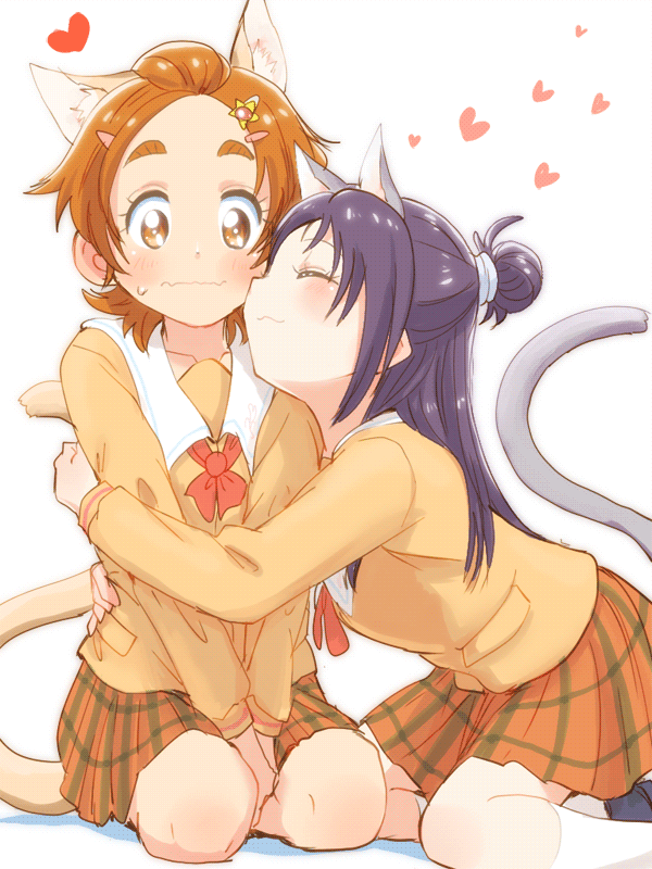 hyuuga saki and mishou mai (precure and 1 more) drawn by azuma_yukihiko