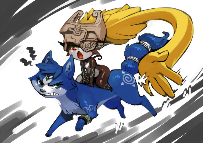 midna and krystal (the legend of zelda and 3 more) drawn by bittenhard