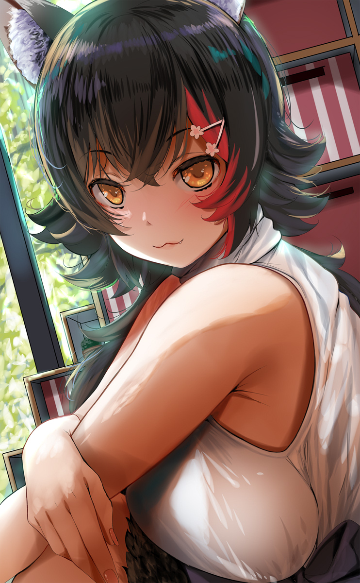 ookami mio (hololive) drawn by fumihiko_(fu_mihi_ko)