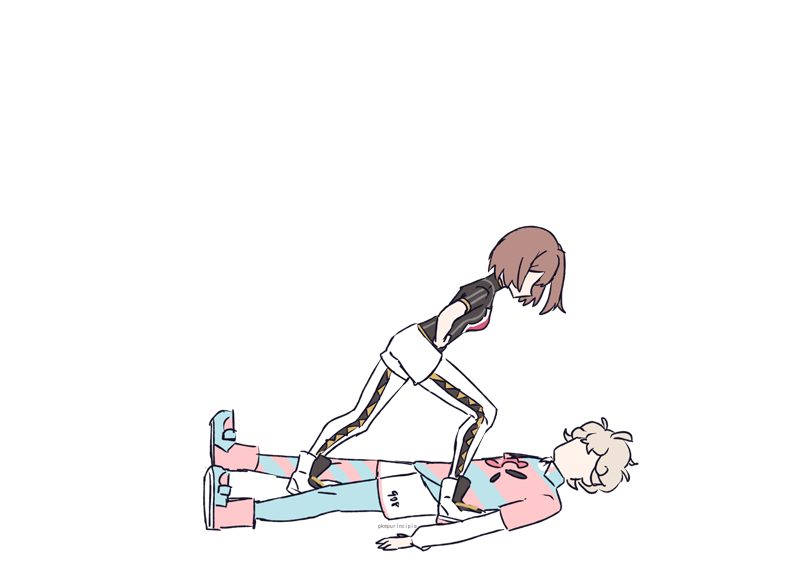 gloria and bede (pokemon and 1 more) drawn by purincipia