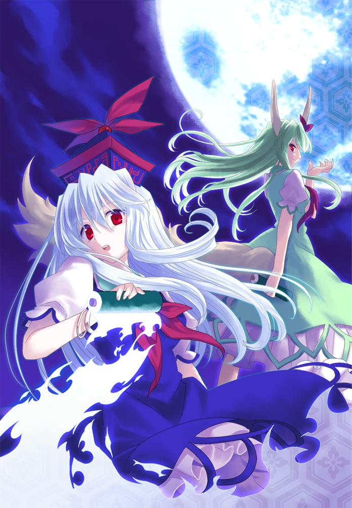 kamishirasawa keine and ex-keine (touhou) drawn by soukuu_kizuna