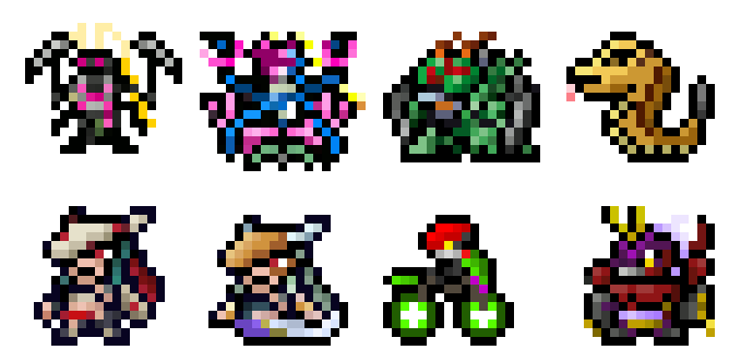 mervamon, shivamon, shroudmon, snimon, pistmon, and 2 more (digimon) drawn by otrojorch