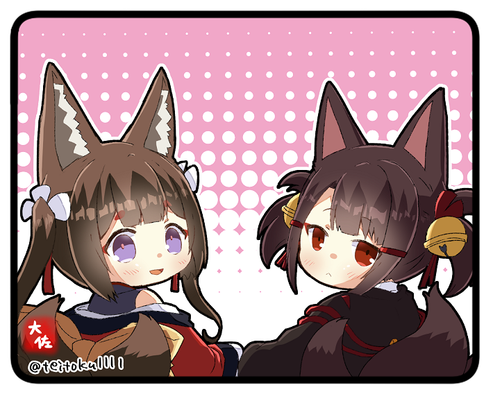 amagi-chan and akagi-chan (azur lane) drawn by taisa_(kari)