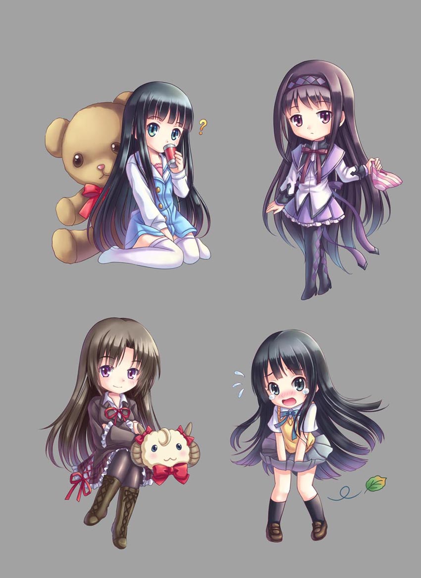 akemi homura, akiyama mio, shionji yuuko, and akaba chizuru (mahou shoujo madoka magica and 3 more) drawn by mafelili
