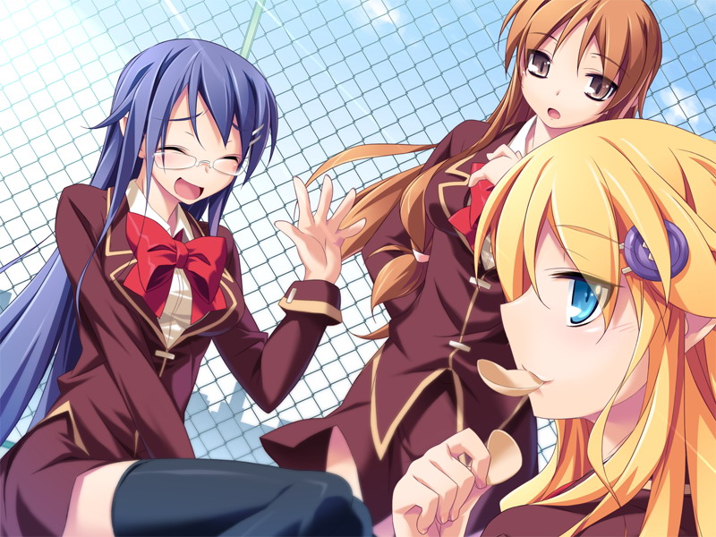 magara arimi, sumi majino, and sumi noriko (donchan ga kyu and 1 more) drawn by akinoko