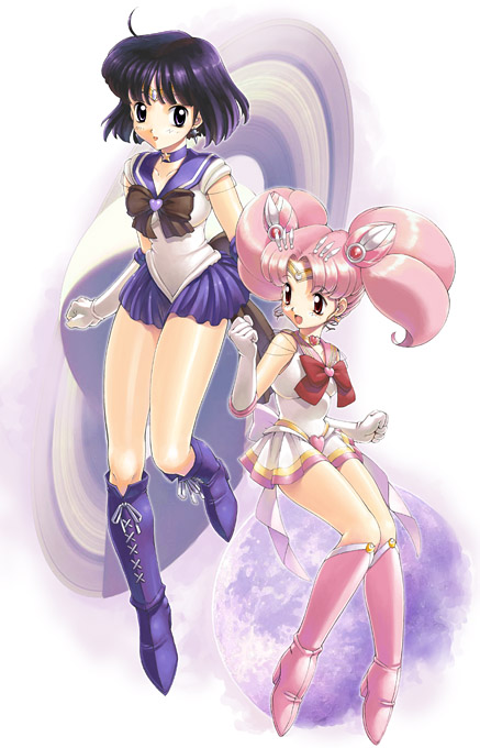 chibi usa, tomoe hotaru, sailor saturn, sailor chibi moon, super sailor chibi moon, and 1 more (bishoujo senshi sailor moon and 1 more) drawn by uchiu_kazuma