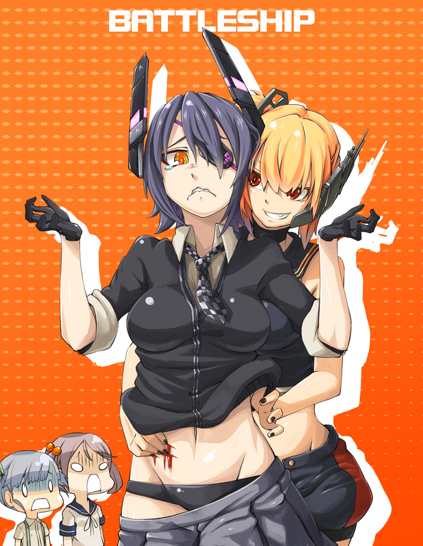tenryuu, sazanami, ooshio, and uss albacore (original and 1 more) drawn by kazemura