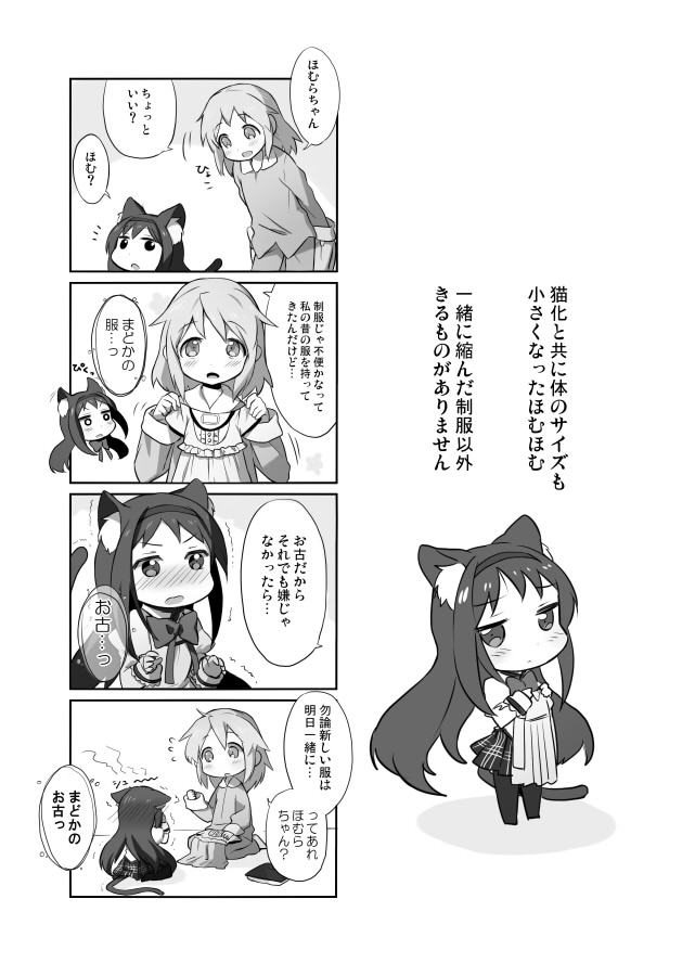 akemi homura and kaname madoka (mahou shoujo madoka magica) drawn by kanan_(karehane)