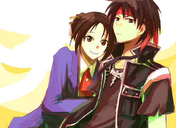 orphen and constance magee (majutsushi orphen) drawn by sakuta_(tomohirou)