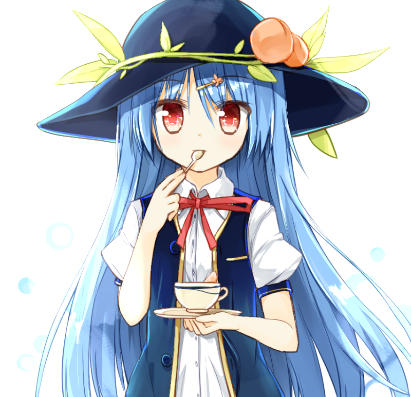 hinanawi tenshi (touhou) drawn by yuuhagi_(amaretto-no-natsu)
