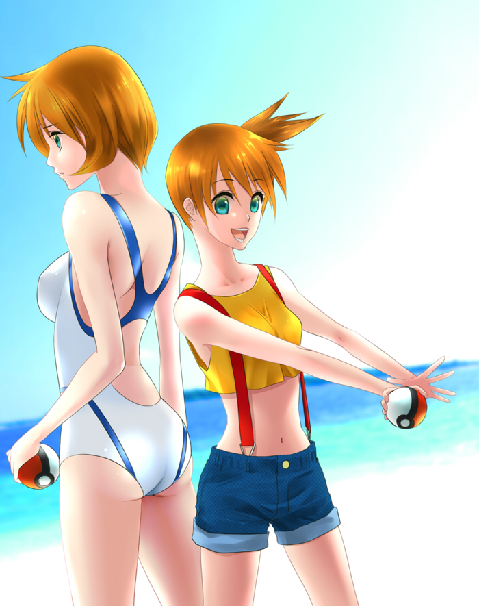 misty (pokemon and 1 more) drawn by kujiramu