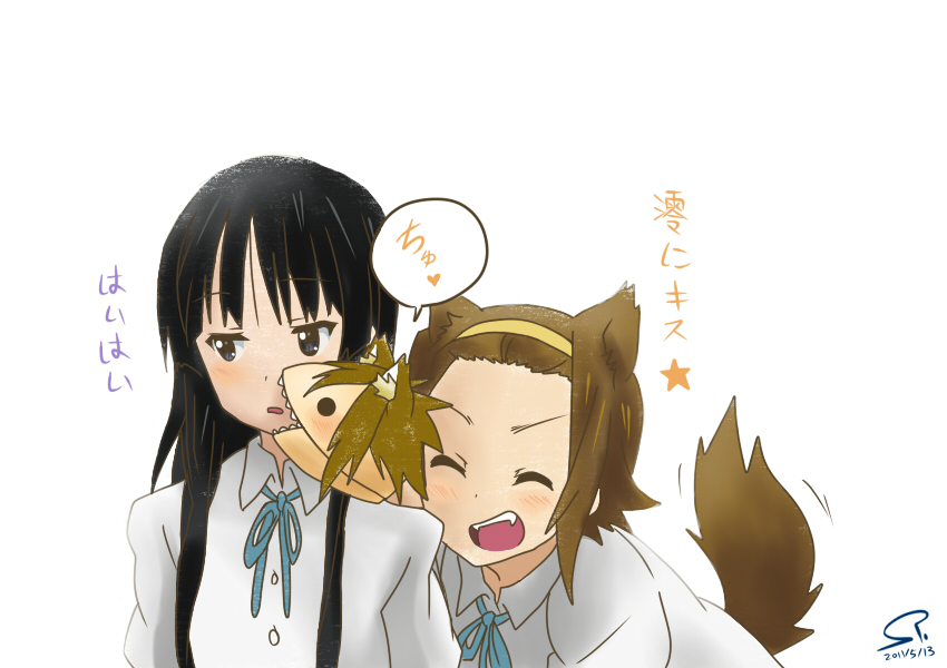 akiyama mio and tainaka ritsu (k-on!) drawn by suan_ringo