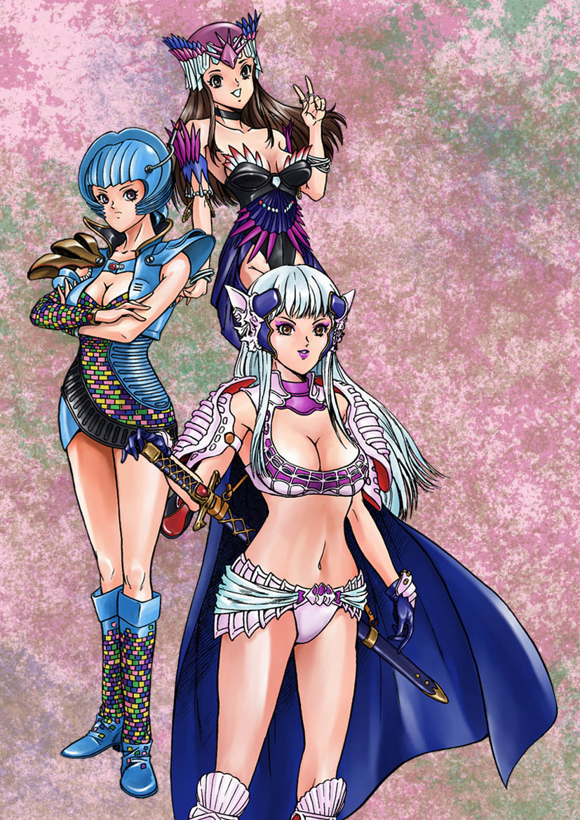 shelinda, zonnette, and shibolena (super sentai and 3 more) drawn by iwa_(nanakakusui)