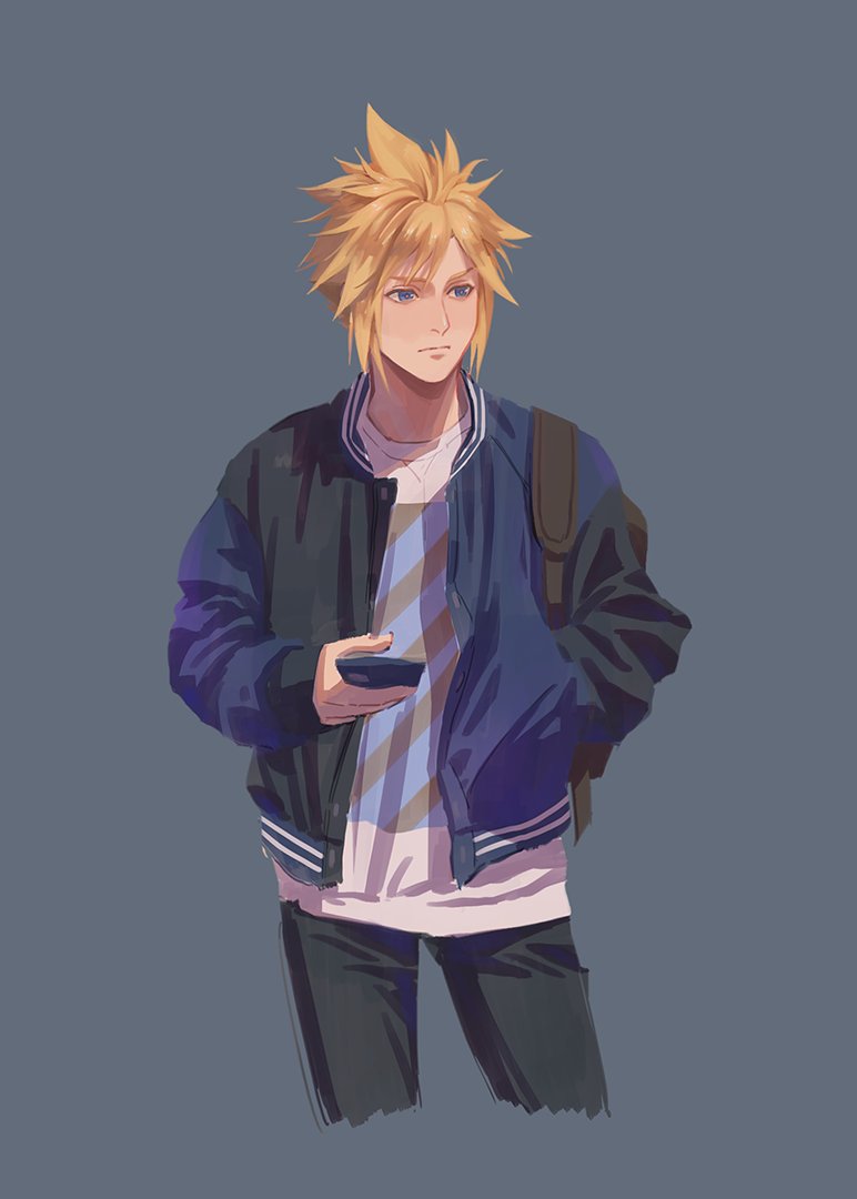 cloud strife (final fantasy and 2 more) drawn by ho_fan