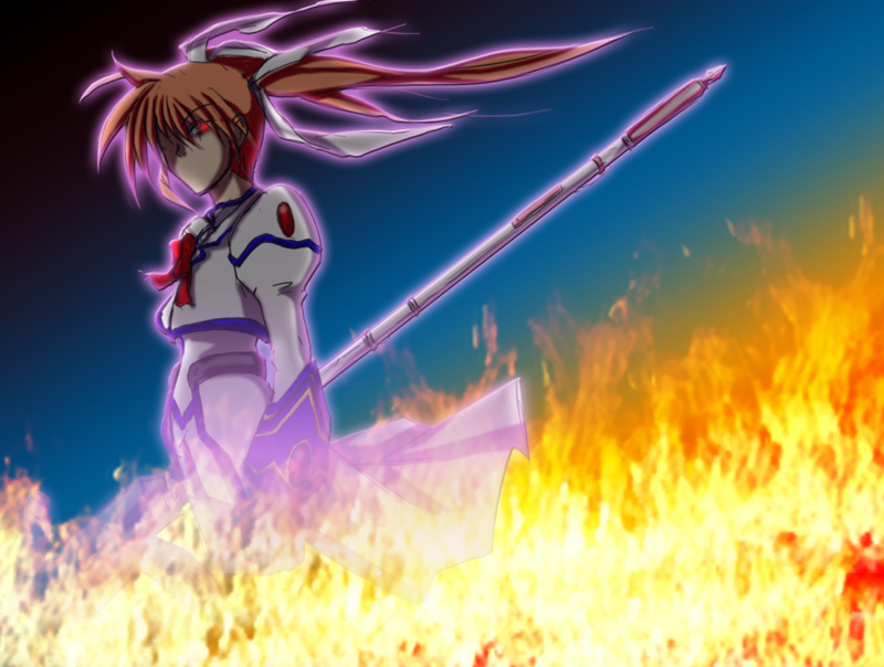 takamachi nanoha and raising heart (lyrical nanoha and 1 more) drawn by asano_yumemare